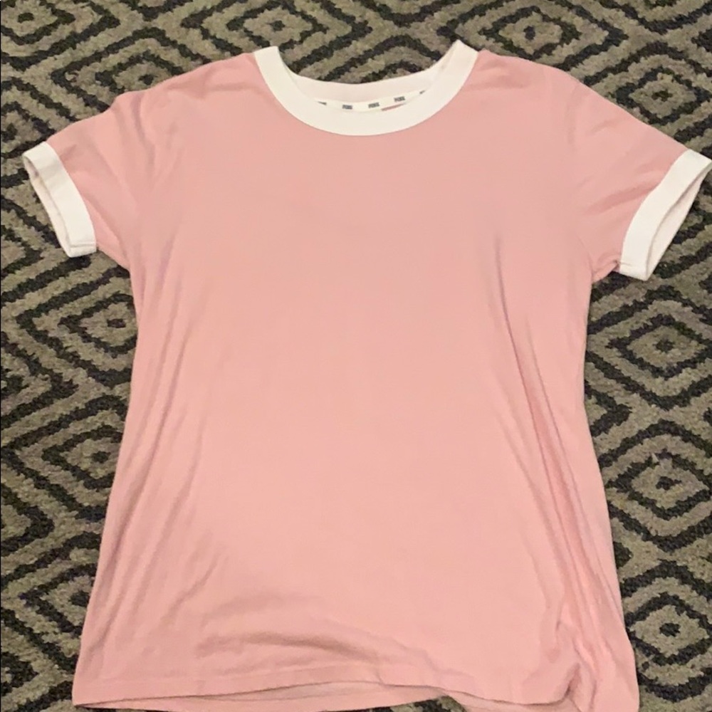Pink and white t shirt